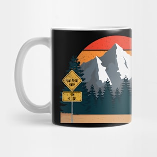 Running - Mountains and Sunset Mug